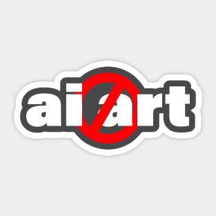 No ai Art Sticker